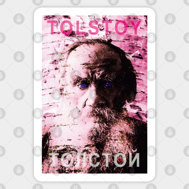 Leo Tolstoy II Sticker by Exile Kings 